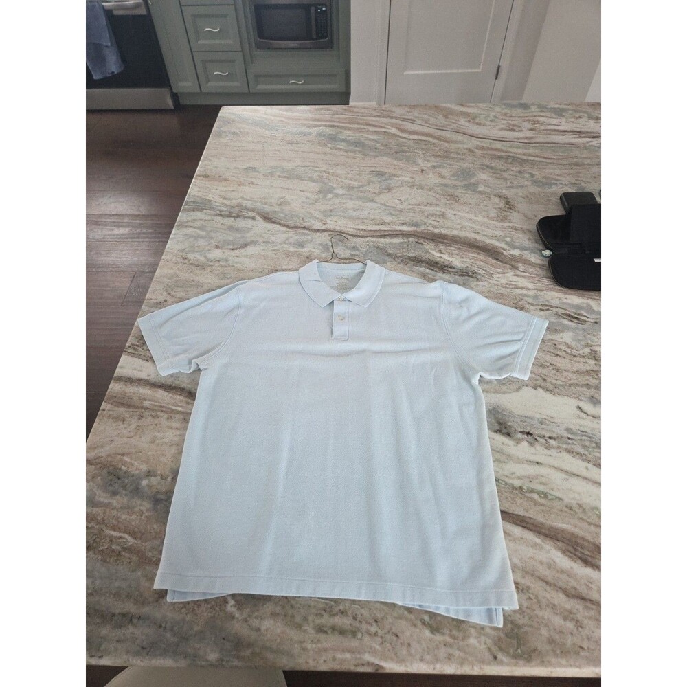 #200 L.L. LL BEAN Mens Polo Shirt XL X-Large Blue Cotton